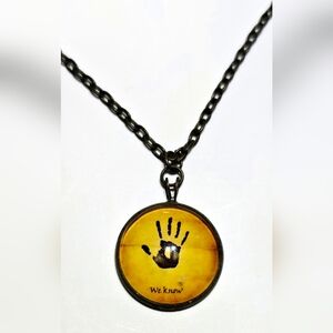 Elder Scrolls Skyrim Dark Brotherhood "We Know" Note Necklace Video Game Jewelry